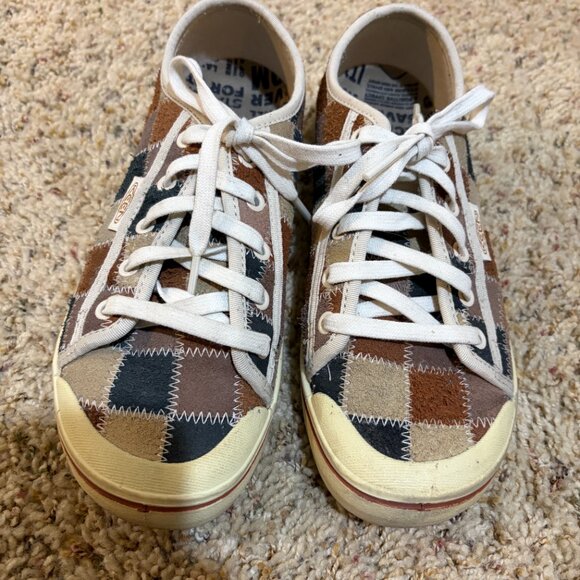 Keen Elsa Eldon Harvest Patchwork Suede Low Top Sneakers Shoes - Picture 3 of 16